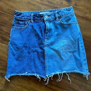 Split Denim Skirt
